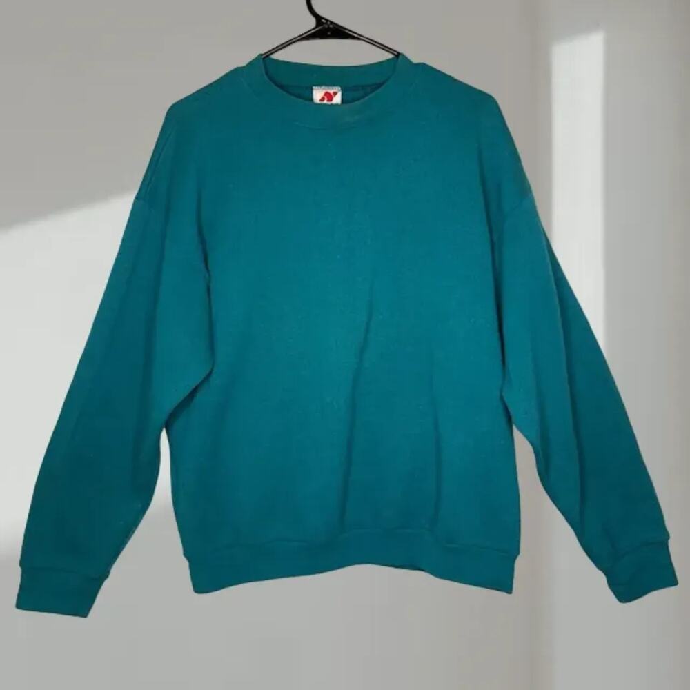 90s teal Crewneck Sweatshirt – (Unisex Large)